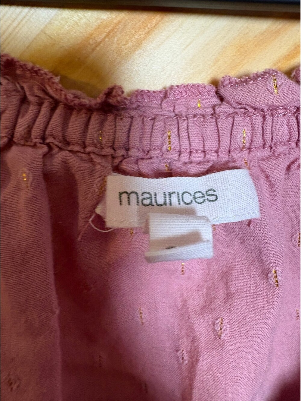 Maurices Mauve Embroidered Bohemian Style Blouse Size 2X - Picture 4 of 10